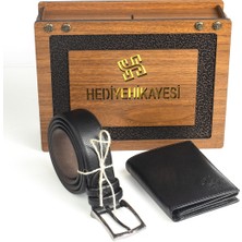 Hky Hakiki Deri Erkek Cüzdan ve Kemer Seti