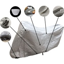 MaxDurable Kral Motor Kr 205 Alya  Arka Çantasız Motor Brandası Su Geçirmez Motosiklet Örtüsü