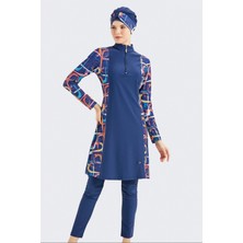 C&city Tam Kapalı 4 lü Tesettür Mayo 4030 Koyu Lacivert