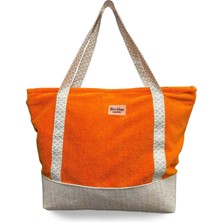 Havlu Plaj Çantası Oranj