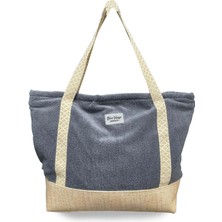 Havlu Plaj Çantası Gri