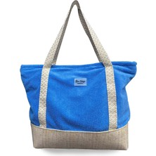 Havlu Plaj Çantası Saks