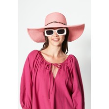 Hasır Plaj Şapkası Y23730-01 Somon