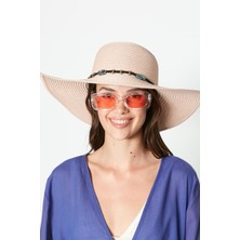 Hasır Plaj Şapkası Y23730-01 Pudra
