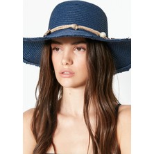 C&city Hasır Plaj Şapkası Y23730-18 Lacivert