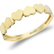 MYOROGOLD 14 Ayar Altın Kalp Yüzük
