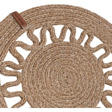 Cesta Amerikan Servis El Yapımı Pamuklu Natural Jüt Örme Dekoratif Supla 37x37cm 9024