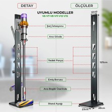 Milano Home Dyson Uyumlu Şarjlı Süpürge Standı Dyson Süpürge Standı Premium Dekoratif Stand Dyson Uyumlu