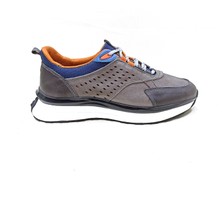 Marcomen Gri Deri Erkek Sneaker Ayakkabı