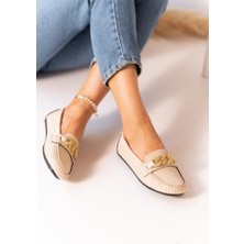 Azteka Shoes Comfy Hareket Store Kadın Renkli Zincir Tokalı Babet