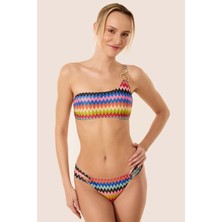 Ayyıldız 3559 Mavi Tek Omuz Bikini Takımı