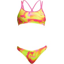 Funkita Pinged Pink Bikini Takımı, Alt, Üst Takım Kız Çocuk Bikini