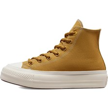 Converse Chuck Taylor All Star Lift Platform Workwear Textiles Kadın Platformlu Günlük Ayakkabı A04363C Sarı