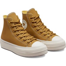 Converse Chuck Taylor All Star Lift Platform Workwear Textiles Kadın Platformlu Günlük Ayakkabı A04363C Sarı
