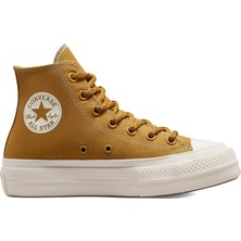 Converse Chuck Taylor All Star Lift Platform Workwear Textiles Kadın Platformlu Günlük Ayakkabı A04363C Sarı