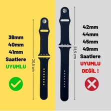 Vip Case Apple Watch Silikon Kordon 1/2/3/4/5/6/7/8/9/S E Serileri ile Uyumlu 38MM-40MM-41MM Uyumlu