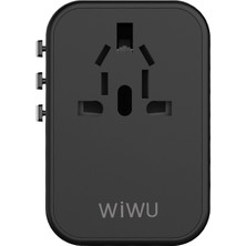 Wiwu Çoklu Universal Tr/us/uk/aus/eu Uyumlu Şarj Adaptörü Wiwu UA-303 18W Pd Hızlı Şarj Gücü