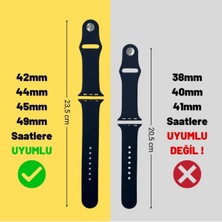 Vip Case Apple Watch Silikon Kordon 1/2/3/4/5/6/7/8/9/S E ve Ultra Serileri ile Uyumlu 42MM-44MM-45MM Uyumlu