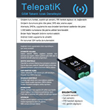 Teknikom Telepatik-2 Uzaktan Gsm ile Kontrol Cihazı (Otomatik Sulama Pompa Çalıştırma Otomatik Kapı Açma Bariyer Kontrol Sıcaklık Kontrol
