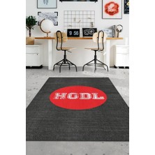 Homshtag Hodl Dokuma Tabanlı Yıkanabilir Trader Halısı