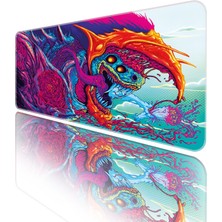 Helixsun Hyper Beast  Mouse Pad Büyük Boy Gaming Oyuncu Xl 70x30 Açık Mavi