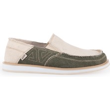 Vaneda Linen Espadril 1331 Keten Erkek Ayakkabı Bej-Haki