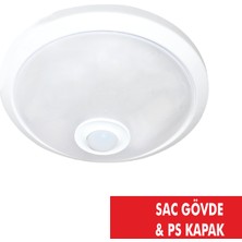 No-Vo 360° Hareket Sensörlü Tavan Armatür Sac Govde & Ps Kapak 2*9W NV001.01