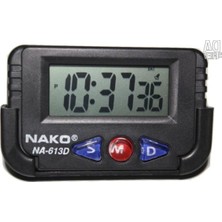 Nako Dijital Alarmlı Saat Kronometre Masa ve Araç Saati NA-613D