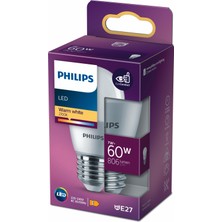 Philips LED Buzlu Ampul 7W 806 Lumen 2700K Sarı Işık P48 E27 Duy (60W Eşleniği)