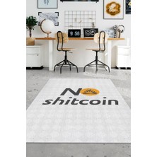 Homshtag No Shitcoin Dokuma Tabanlı Yıkanabilir Trader Halısı