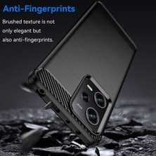 Microcase Xiaomi Poco X5 5g Brushed Carbon Fiber Silikon Kılıf - Siyah AL3332