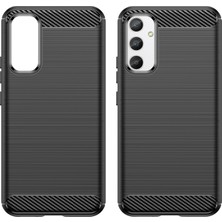 Microcase Samsung Galaxy A34 Brushed Carbon Fiber Silikon Kılıf - Siyah AL3332