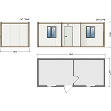 Karmod Sandviç Panel Konteyner -K2002 3x7 Metre