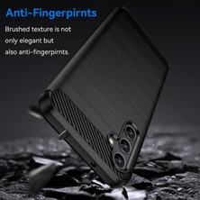 Microcase Samsung Galaxy A14 4g Brushed Carbon Fiber Silikon Kılıf - Siyah AL3332