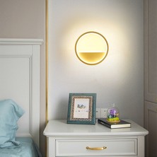 Catluz Gold Çember Duvar Aydınlatması,aplik,lamba,led,kumandalı 3 Renk