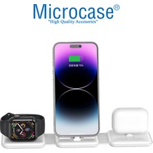 Microcase Iphone-Apple Watch-Airpods Için 3in1 Katlanabilir Kablosuz Şarj Standı - AL3651