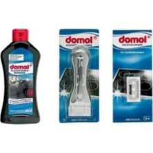 Domol Cam Seramik Temizleyici 300 ml Temizleme Malası ve Mala Bıçağı Yedekleri