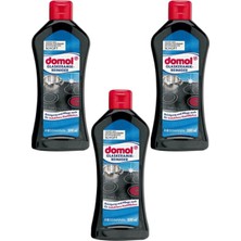 Domol 300 ml x 3 Cam Ocak Temizleme Losyonu Yağ ve Kireç Lekelerine Karşı Güçlü Formül