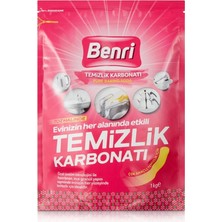 Benri Temizlik Karbonatı 1 kg Doğal Kireç Çözücü ve Parlatıcı Etkili Toz Halinde