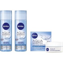 Nivea Aqua Sensation Canlandırıcı Temizleme Jeli 200 ml 2 Adet Aqua Sensation Canlandırıcı Krem 50 ml