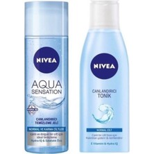 Nivea Aqua Sensatıon Yüz Temizleme Jeli 200 ml + Canlandırıcı Yüz Tonik 200 ml