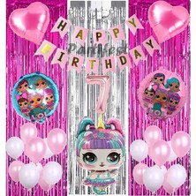 Parti Station Unicorn Lol Surprise 7 Yaş Balon Seti Lol Bebek Balon Seti Lol Doğum Günü Parti Seti