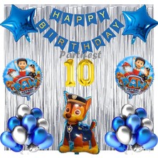 Parti Station Paw Patrol Balon Seti Paw Petrol 10 Yaş Balon Seti Paw Patrol Doğum Günü Set Paw Patrol Chase
