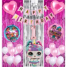 Parti Station Unicorn Lol Surprise 1 Yaş Balon Seti Lol Bebek Balon Seti Lol Doğum Günü Parti Seti