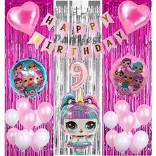 Parti Station Unicorn Lol Surprise 9 Yaş Balon Seti Lol Bebek Balon Seti Lol Doğum Günü Parti Seti