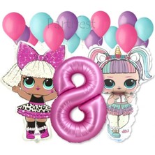Parti Station Lol Surprise Balon Seti Lol Bebek 8 Yaş Balon Seti Lol Doğum Günü Parti Seti