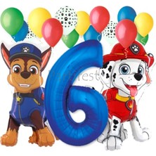 Parti Station Paw Patrol Balon Seti Paw Petrol 6 Yaş Balon Seti Paw Patrol Set Paw Patrol Marshlall Chase