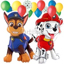 Parti Station Paw Patrol 2 Yaş Balon Seti Paw Patrol Doğum Günü Set Paw Patrol Marshlall Chase
