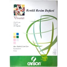 Canson Vivaldi Renkli Resim Defteri 25X35 Cm. 20 Yp.
