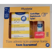 Mustela SPF50+ Çok Yüksek Koruma Faktörlü Güneş Losyonu 100ML + Hydrabebe Vücut Losyonu 50ML KK.8703755 Lot